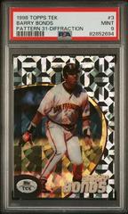 Barry Bonds [Pattern 31 Diffraction] #3 Baseball Cards 1998 Topps Tek Prices