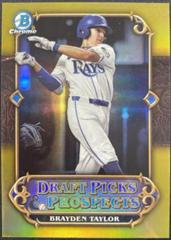 Brayden Taylor [Gold] #DPP-14 Baseball Cards 2023 Bowman Draft Picks & Prospects Prices