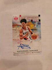 Anfernee Simons [Ruby] #ASM Basketball Cards 2018 Panini Court Kings Heir Apparent Autographs Prices