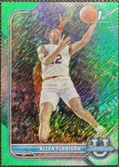 Allen Flanigan [Chrome Green Shimmer Refractor] #28 Basketball Cards 2021 Bowman University Prices