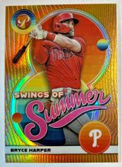 Bryce Harper [Orange] #SS-5 Baseball Cards 2023 Topps Pristine Swings of Summer Prices
