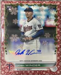 Josh Winder [Red Metallic] #WHA-JW Baseball Cards 2022 Topps Holiday Autographs Prices