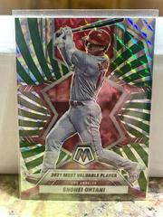 Shohei Ohtani [Green Swirl] #281 Baseball Cards 2022 Panini Mosaic Prices