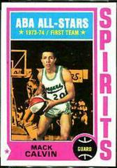 Mack Calvin ABA All-Stars Basketball Cards 1974 Topps Prices