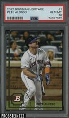 Pete Alonso Baseball Cards 2022 Bowman Heritage Prices