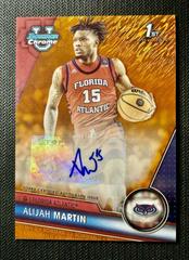 Alijah Martin [Orange Shimmer] #BCPA-AMA Basketball Cards 2023 Bowman Chrome University Prospects Autographs Prices