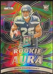 Zach Charbonnet [Marble Neon] #3 Football Cards 2023 Panini Spectra Rookie Aura Prices
