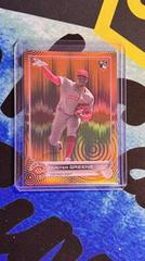 Hunter Greene [Orange] #41 Baseball Cards 2022 Topps Chrome Black Prices