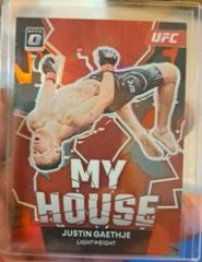 Justin Gaethje [Red] #9 Ufc Cards 2023 Panini Donruss Optic UFC My House Prices
