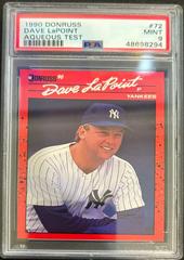 Dave LaPoint #72 Baseball Cards 1990 Donruss Aqueous Test Prices