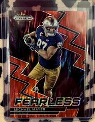 Michael Mayer [Red Flash] #F-25 Football Cards 2023 Panini Prizm Draft Picks Fearless Prices
