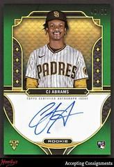 CJ Abrams [Emerald] #RA-CA Baseball Cards 2022 Topps Triple Threads Rookie Autographs Prices