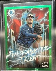 Matt Shaw [Green] #TT-7 Baseball Cards 2023 Bowman Draft Transformative Talent Prices
