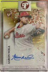 Aaron Nola [Refractor] #PA-AN Baseball Cards 2022 Topps Pristine Autographs Prices