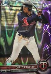 Carlos Aguiar [Purple RayWave Refractor] #BCP-1 Baseball Cards 2022 Bowman Chrome Prospects Prices