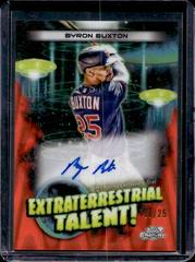 Byron Buxton [Orange Galactic] Baseball Cards 2023 Topps Cosmic Chrome Autographs Prices