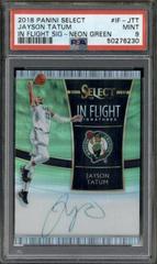 Jayson Tatum [Neon Green Prizm] Basketball Cards 2018 Panini Select in Flight Signatures Prices