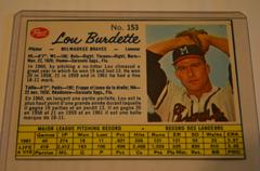 Lou Burdette [Hand Cut] Baseball Cards 1962 Post Canadian Prices