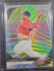 Aaron Civale [Blue Wave Prizm] #211 Baseball Cards 2020 Panini Prizm Prices