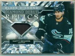 Matty Beniers Hockey Cards 2022 Upper Deck Black Diamond Debut Relics Prices
