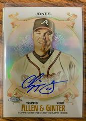 Chipper Jones #AGA-CJ Baseball Cards 2021 Topps Allen & Ginter Chrome Autographs Prices
