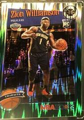 Zion Williamson [Green Flash] #296 Basketball Cards 2019 Panini Hoops Premium Stock Prices