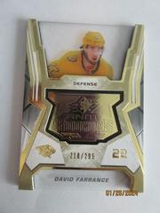 David Farrance [Gold] #F-11 Hockey Cards 2021 SPx Finite Rookies Prices