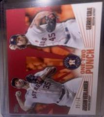 Gerrit Cole, Justin Verlander [Red] #12P-18 Baseball Cards 2023 Topps One Two Punch Prices