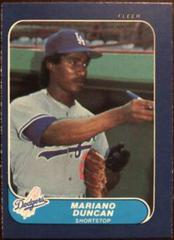 Mariano Duncan #27 Baseball Cards 1986 Fleer Mini Prices