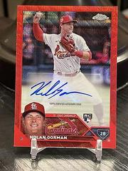 Nolan Gorman [Red Wave] #AC-NG Baseball Cards 2023 Topps Chrome Update Autographs Prices