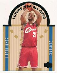 LeBron James [Black] #E15 Basketball Cards 2003 Upper Deck Future All-Star Die-Cut Prices
