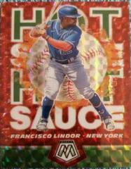 Francisco Lindor [Green Mosaic] Baseball Cards 2021 Panini Mosaic Hot Sauce Prices
