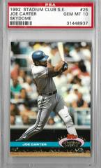 Joe Carter #25 Baseball Cards 1992 Stadium Club S.E. Skydome Prices