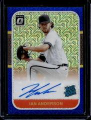 Ian Anderson [Blue Mojo] #87RR-IA Baseball Cards 2021 Panini Donruss Optic Retro 1987 Rated Rookie Signatures Prices