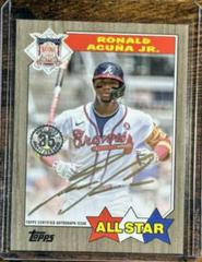 Ronald Acuna Jr. [Gold] #87BA-RA Baseball Cards 2022 Topps Update 1987 Autographs Prices