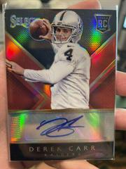 Derek Carr Football Cards 2014 Panini Select Rookie Autograph Prices