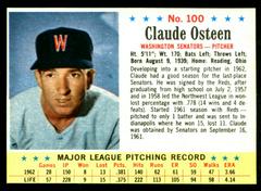 Claude Osteen [Hand Cut] #100 Baseball Cards 1963 Post Cereal Prices