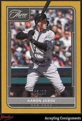 Aaron Judge [Gold] #53 Baseball Cards 2022 Panini Three and Two Prices