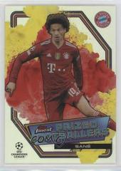 Leroy Sane [Yellow Red] Soccer Cards 2021 Topps Finest UEFA Champions League Prized Footballers Fusion Prices