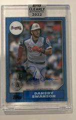 Dansby Swanson [Blue] #87TBA-DS Baseball Cards 2022 Topps Clearly Authentic 1987 Autographs Prices