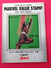 Falcon #VS-13 Marvel 2022 Ultra Avengers Value Stamp Relics Prices