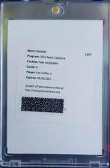 Ken Griffey Jr. Baseball Cards 2022 Panini Capstone Peak Autographs Prices