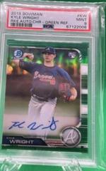 Kyle Wright [Chrome Green Refractor] #KW Baseball Cards 2019 Bowman Rookie Autographs Prices