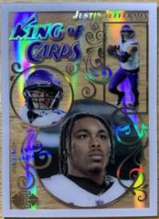 Justin Jefferson [Rainbow] #10 Football Cards 2023 Panini Illusions King of Cards Prices