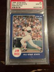 All Star Stats [Perforated] #4 Baseball Cards 1986 Star Rice Prices