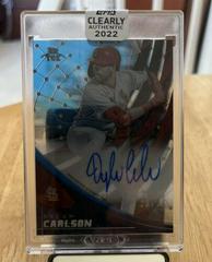 Dylan Carlson [Blue] Baseball Cards 2022 Topps Clearly Authentic Tek Autographs Prices