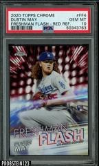 Dustin May [Red Refractor] #FF-4 Baseball Cards 2020 Topps Chrome Freshman Flash Prices