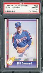 Still Dominant #209 Baseball Cards 1992 Pacific Nolan Ryan Prices