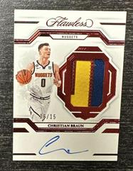 Christian Braun #21 Basketball Cards 2022 Panini Flawless Rookie Autograph Prices