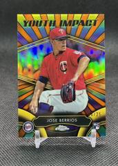 Jose Berrios [Orange Refractor] #YI-19 Baseball Cards 2016 Topps Chrome Youth Impact Prices